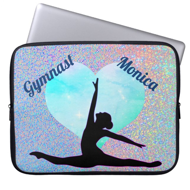 Gymnastiek Laptop Hoesje met naam Laptop Sleeve (Voorkant)