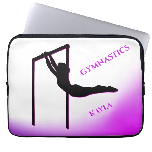 Gymnastiek LAPTOP SLEEVE met persoonlijke naam. (Voorkant)