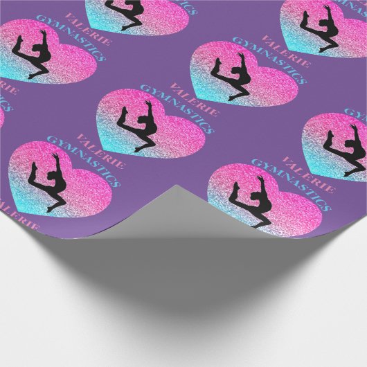 Gymnastiek Leap Paars Cadeaupapier (Hoek)