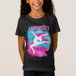 Gymnastiek Leap Pink and Blue Color Bomb T-Shirt