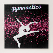 Gymnastiek Leap Pink Glitter Legpuzzel (Verticaal)