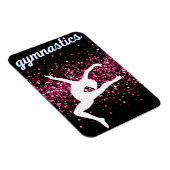 Gymnastiek Leap Pink Glitter Magneet (Rechterzijde)
