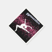 Gymnastiek Leap Pink Glitter Servet (Hoek)