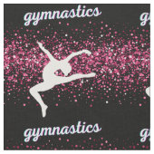Gymnastiek Leap Pink Glitter Stof (Close Up)