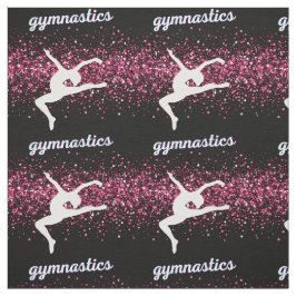 Gymnastiek Leap Pink Glitter Stof