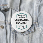Gymnastiek leraar Logo Gifts. Ronde Button 4,0 Cm (In situ)