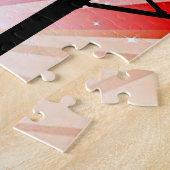 "Gymnastiek licht puzzel aan met gymnast op straal (Zijkant)