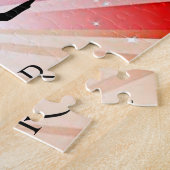 Gymnastiek licht puzzel met gepersonaliseerde naam legpuzzel (Zijkant)