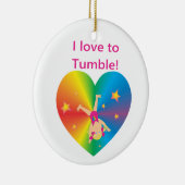 Gymnastiek - Liefde van Bella om te tummeren Keramisch Ornament (Rechts)