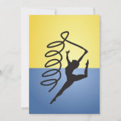 Gymnastiek lint routine uitnodigingen (Voorkant)