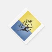 Gymnastiek lint routinepapier servetten (Hoek)