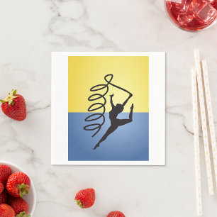 Gymnastiek lint routinepapier servetten