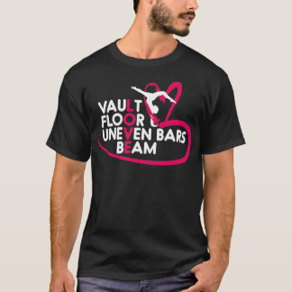 Gymnastiek Lotard Love Vault Floor Uneven Bars be T-shirt