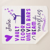 Gymnastiek Love Vault Floor Uneven Bars Beam Sherpa Deken (Voorkant (horizontaal))