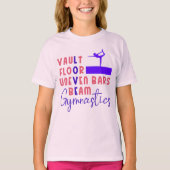 Gymnastiek Love Vault Floor Uneven Bars Beam T-shirt (Voorkant)