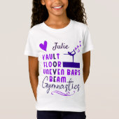 Gymnastiek Love Vault Floor Uneven Bars Beam T-shirt (Voorkant)