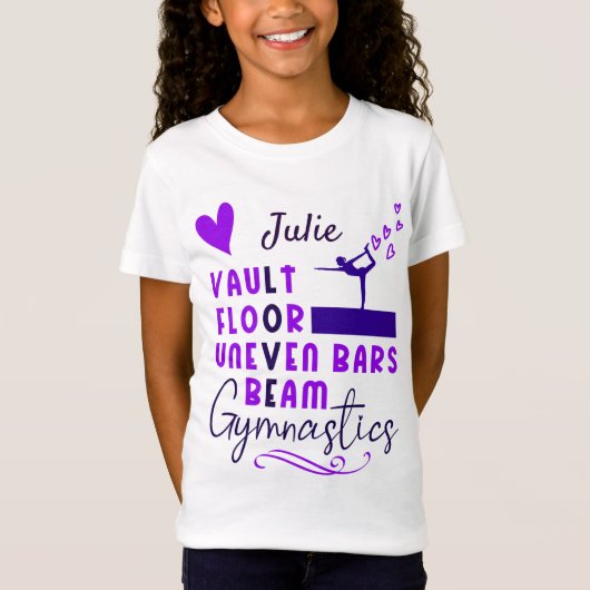 Gymnastiek Love Vault Floor Uneven Bars Beam T-shirt (Voorkant)