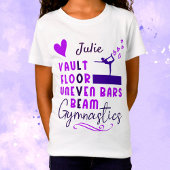 Gymnastiek Love Vault Floor Uneven Bars Beam T-shirt
