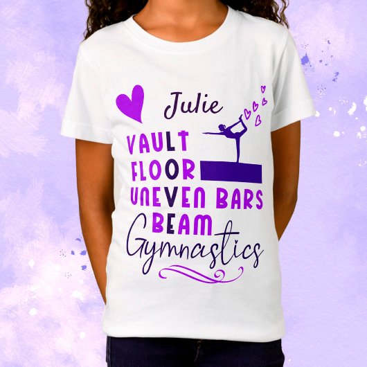 Gymnastiek Love Vault Floor Uneven Bars Beam T-shirt