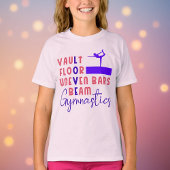 Gymnastiek Love Vault Floor Uneven Bars Beam T-shirt