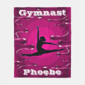Gymnastiek Magenta Natverf Fleece Deken (Voorkant)