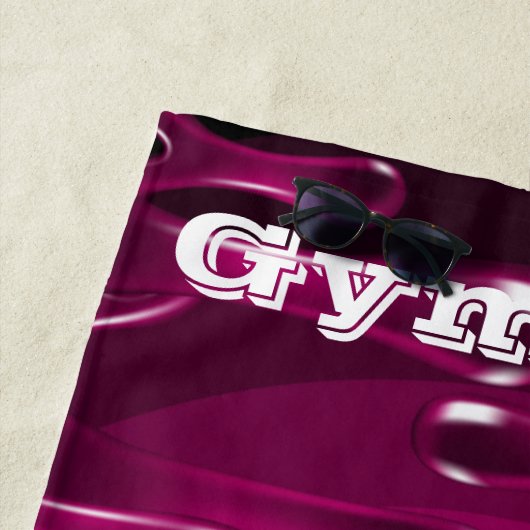 Gymnastiek Magenta Natverf Strandlaken (In situ)