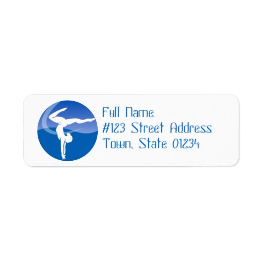 Gymnastiek Mailing Labels (Voorkant)