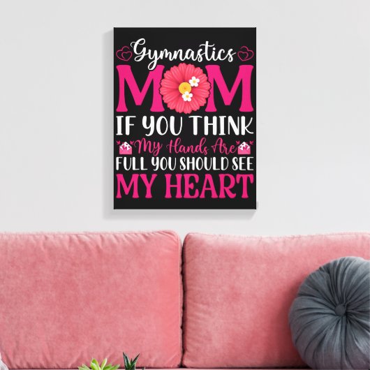 Gymnastiek mam canvas afdruk (Insitu (Woonkamer))