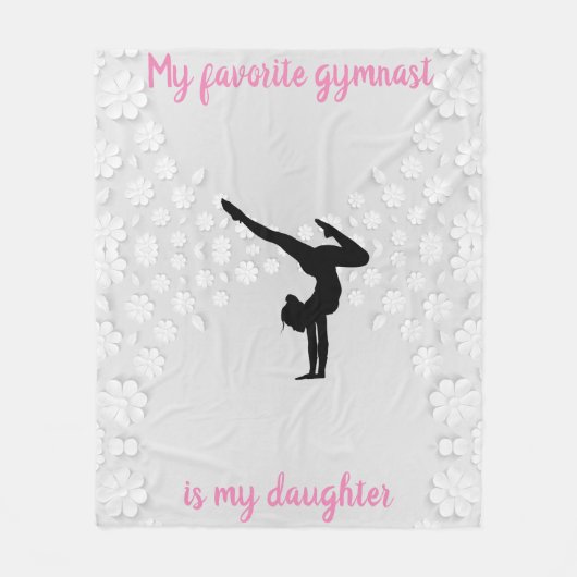 Gymnastiek Mam - Favoriete Gymnast is mijn dochter Fleece Deken (Voorkant)