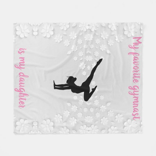 Gymnastiek Mam - Favoriete Gymnast is mijn dochter Fleece Deken (Voorkant (Horizontaal))