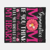 Gymnastiek mam fleece deken (Voorkant (Horizontaal))