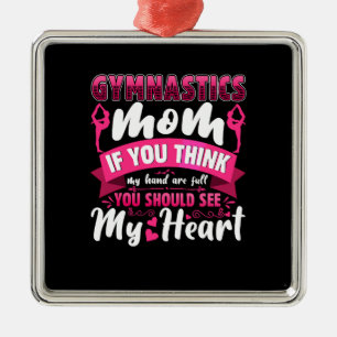 Gymnastiek mam metalen ornament