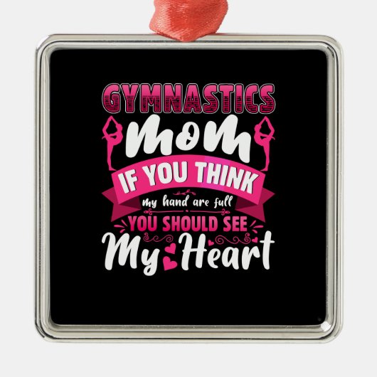Gymnastiek mam metalen ornament (Voorkant)