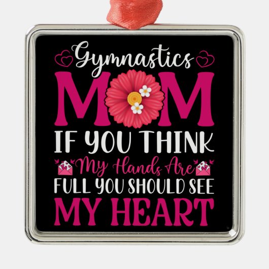 Gymnastiek mam metalen ornament (Voorkant)