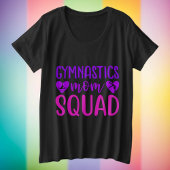 Gymnastiek mam Quote met roze en Paarse tekst Grote Maat T-shirt