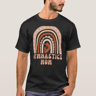 Gymnastiek mam Rainbow Cute Leopard Moederdag G T-shirt