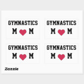 Gymnastiek mam rechthoekige sticker (Vel)