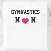 Gymnastiek mam rechthoekige sticker (Tas)