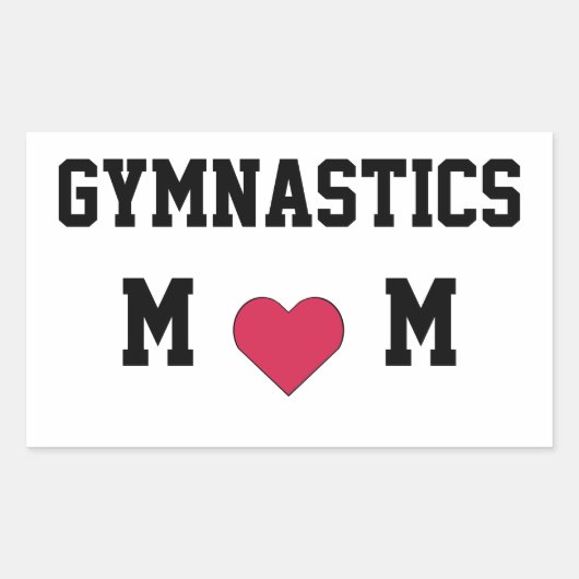 Gymnastiek mam rechthoekige sticker (Voorkant)