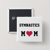 Gymnastiek mam vierkante button 5,1 cm (Voorkant /achterkant)