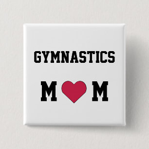 Gymnastiek mam vierkante button 5,1 cm