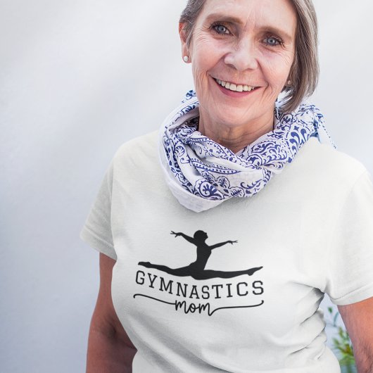 Gymnastiek mama Acrobat Typografie T-shirt