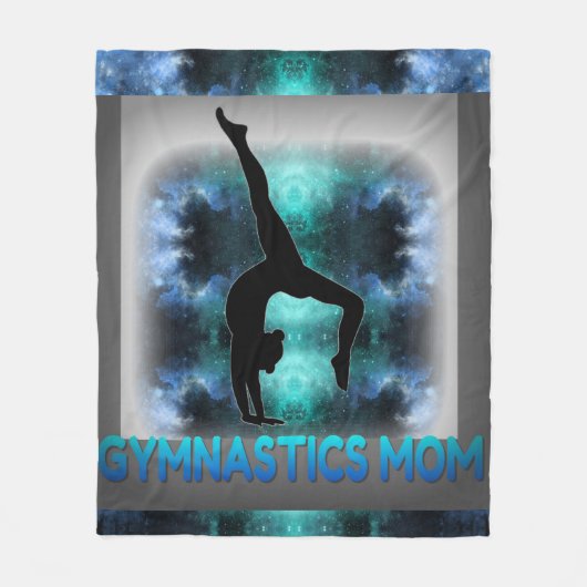 "Gymnastiek mama" fleece deken. (Voorkant)