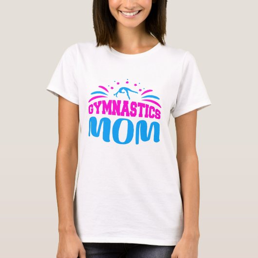 Gymnastiek mama - Trotse en ondersteunende geschen T-shirt (Voorkant)