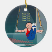 Gymnastiek - Mannelijk Keramisch Ornament (Voorkant)