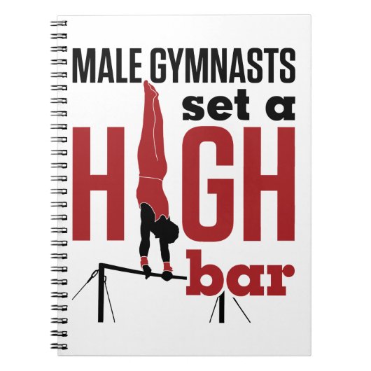 Gymnastiek Mannen boys Mannelijke gymnasten Plaats Notitieboek (Voorkant)
