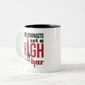 Gymnastiek Mannen boys Mannelijke gymnasten Plaats Tweekleurige Koffiemok (Voorkant links)