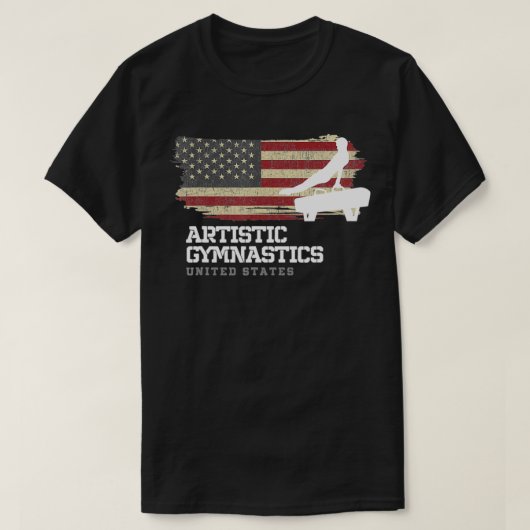 Gymnastiek Mannen Gymnast-Amerikaanse flikkering T-shirt (Design voorkant)