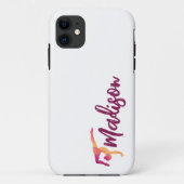 Gymnastiek | Manuscript voor naam van monogram Case-Mate iPhone Case (Achterkant)