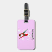 Gymnastiek meisje bagagelabel (Voorkant verticaal)
